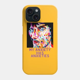 My anxiety has anxieties (mosaic face art) Phone Case