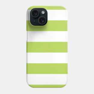 Green Stripes, White Stripes, Striped Pattern Phone Case