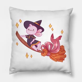 Witch bunny on a broom Pillow