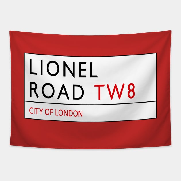 Lionel Road - Street Sign (Brentford) Tapestry by Confusion101