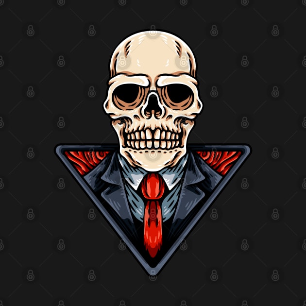 Skull In Business Suit by andhiika