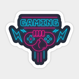 pics Awesome Neon Gaming Logo gaming logo stickers teepublic