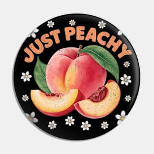 Just Peachy Coquette Peaches Fruit Summertime Country Cute Pin