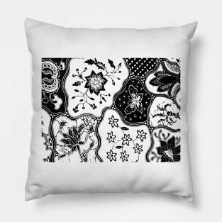 Paisley BATIK MUltiple Flowers Pillow