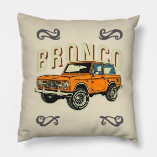 Retro 1987-1991 Ford Bronco w/Tires Pillow