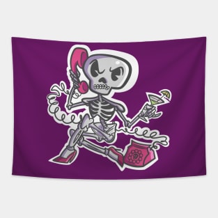 Lady skeleton Tapestry