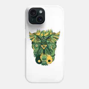 Forrest Green Owl And Ageless Skull Phone Case