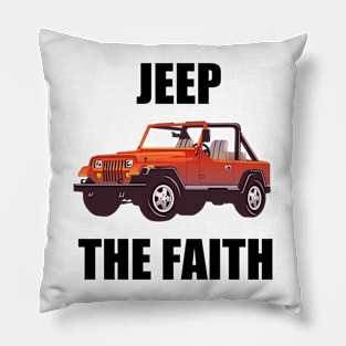 Jeep the Faith Pillow