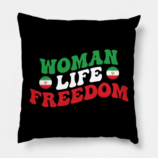 Woman Life Freedom, Rise with women of Iran Pillow by kim.id