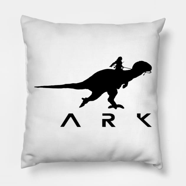 ark survival evolved - Dino rider Pillow by chrisioa