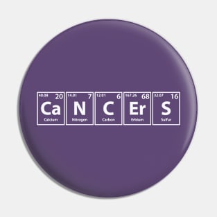 Cancers (Ca-N-C-Er-S) Periodic Elements Spelling Pin