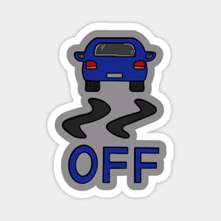 Pixelated Blue Car Magnet