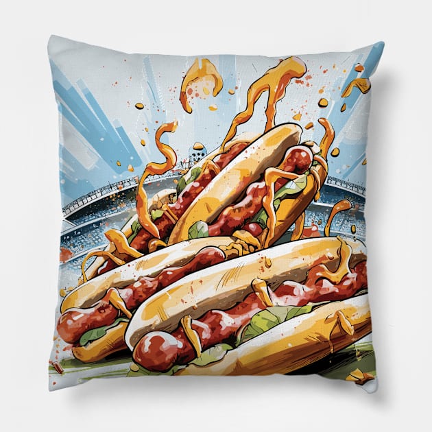 Hot dog Pillow by siriusreno
