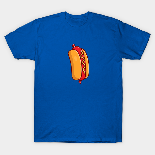 Discover Hotdog Cartoon Vector Icon Illustration (15) - Hotdog - T-Shirt