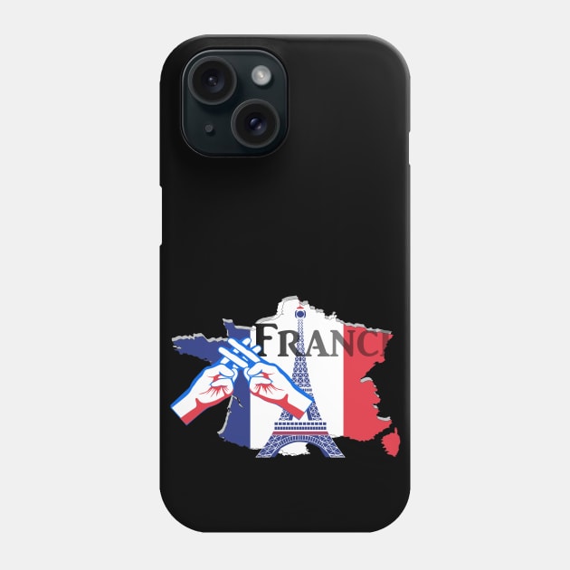 Handhashtag France iLove my Country Phone Case by Chipity-Design