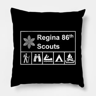 Regina 86th scouts black tee Pillow