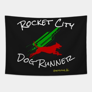 Rocket City Dog Runner Logo Tapestry