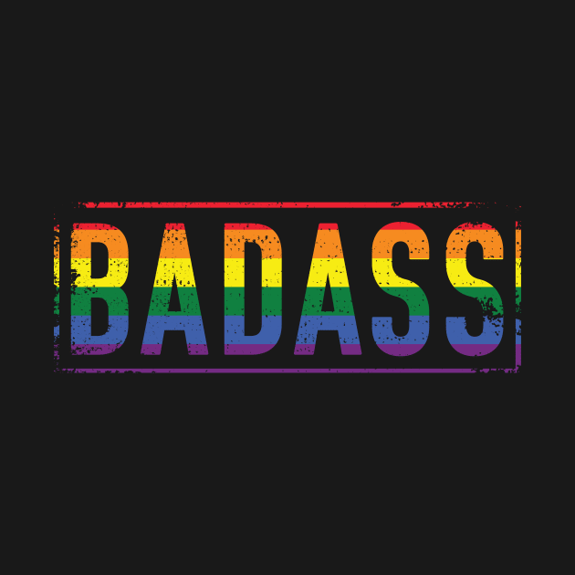 Gay Pride Badass Distressed LGBT Pride by mindeverykind