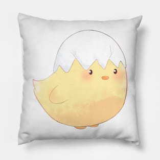 Baby chick with egg hat Pillow