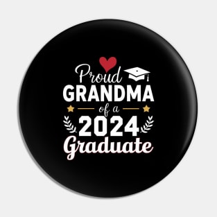 proud grandma graduate class of 2024 funny senior Pin