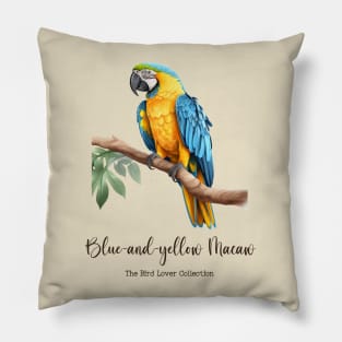 Blue-and-yellow Macaw - The Bird Lover Collection Pillow