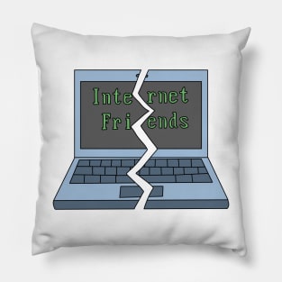 Internet friends (best friends laptop) Pillow