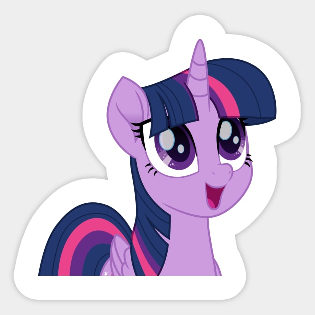 happy movie Twilight Sparkle My Little Pony Sticker TeePublic