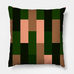 Earth Tones Tile Pattern Pillow