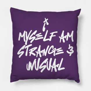 Beetlejuice Strange and Unusual Quote Pillow