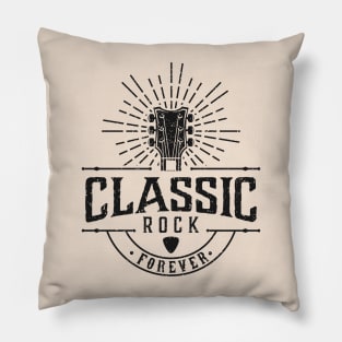 Classic Rock Forever // Vintage Rock Badge Pillow