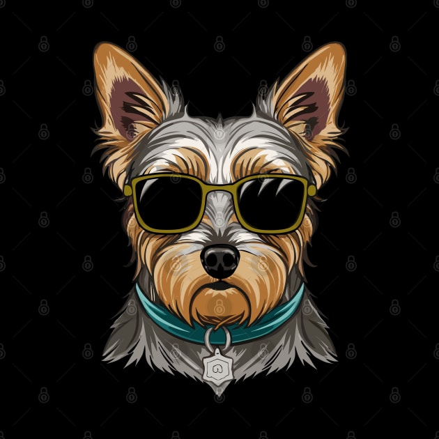 Yorkshire Terrier With Sunglasses by Graceful Designs