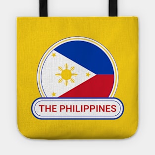 The Philippines Country Badge - The Philippines Flag Tote