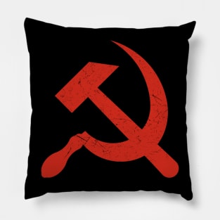 Hammer and Sickle - Vintage Red Communist Pillow