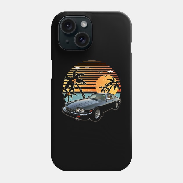 Jaguar XJS 1989 car sunset Phone Case by JocelynnBaxter