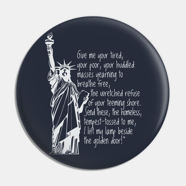 EMMA LAZARUS STATUE OF LIBERTY QUOTE Pin by YellowDogTees