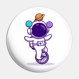 Astronaut Unicycle Pin