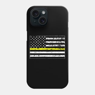 Thin Gold Line Distressed American Flag Phone Case