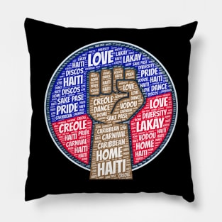 Haitian Flag Haiti Pride Pillow