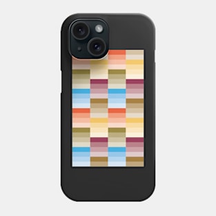 Quilt inspired geometrical pattern retangles Phone Case