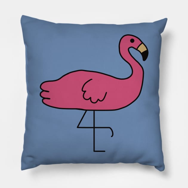 Cute Flamingo - Kawaii Flamingo Pillow by KawaiiByDice