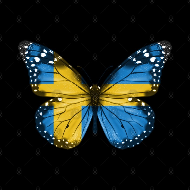 Swede Flag  Butterfly - Gift for Swede From Sweden by Country Flags