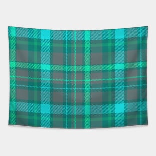 Tartan of green grey and blue Tapestry