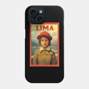 Lima, Peru, Travel Poster Phone Case