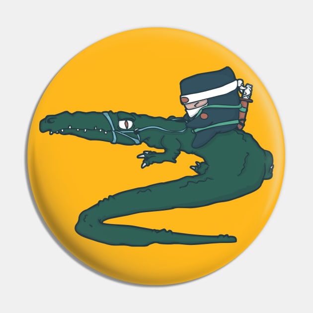 Alligator Ninja Pin by HaddyTheCreator