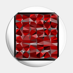 CUBİST TRİANGULAR view of red and black 3D design in the style of David Hockney Pin