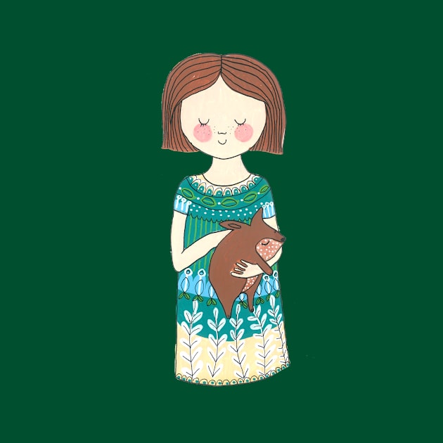 Girl with a wombat by DoodlesAndStuff