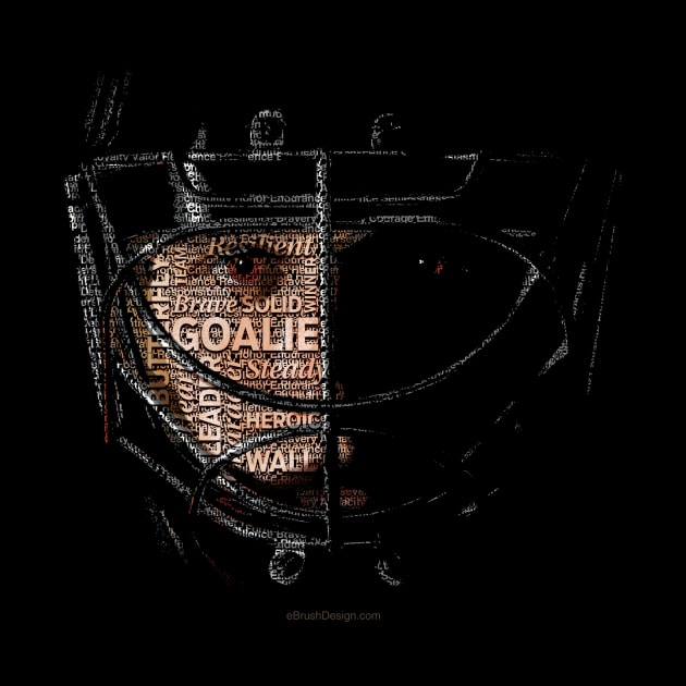 Typographic Hockey Goalie Tribute by eBrushDesign