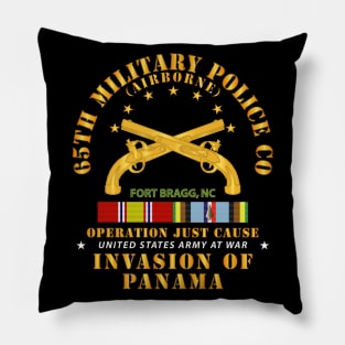 65th Military Police Co - Airborne - FBNC w Svc Ribbons Pillow