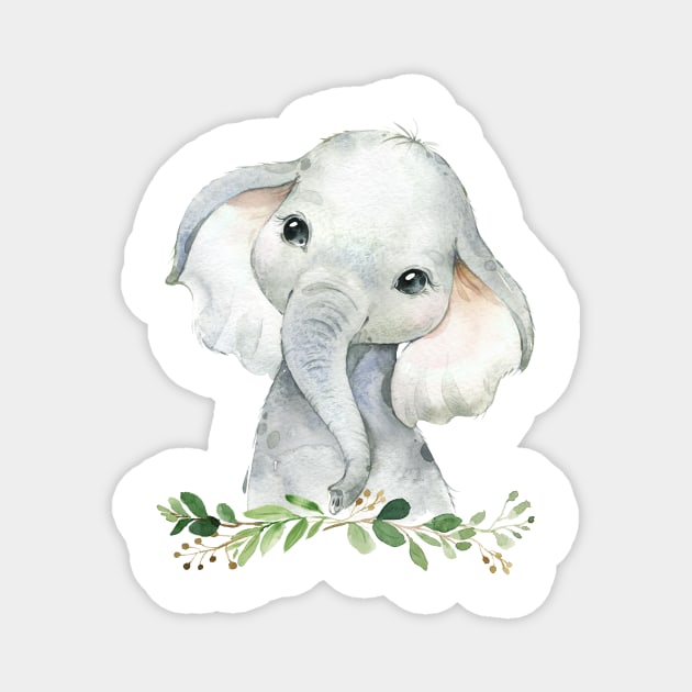 Baby Elephant Magnet by AdornMyWall