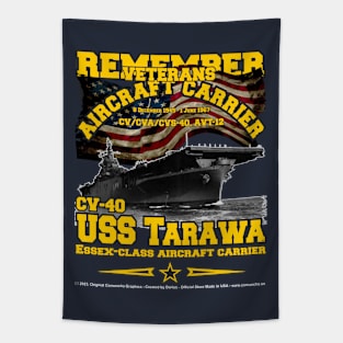 USS TARAWA CV-40 aircraft carrier veterans Tapestry